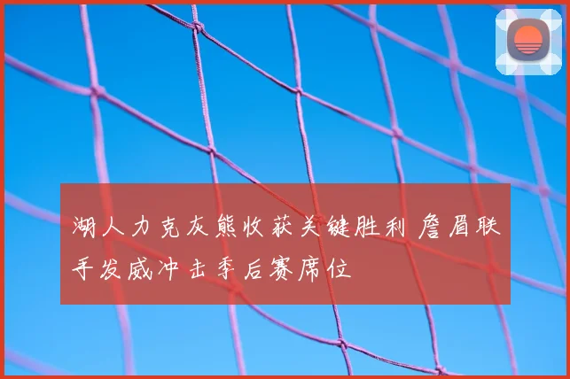 湖人力克灰熊收获关键胜利 詹眉联手发威冲击季后赛席位
